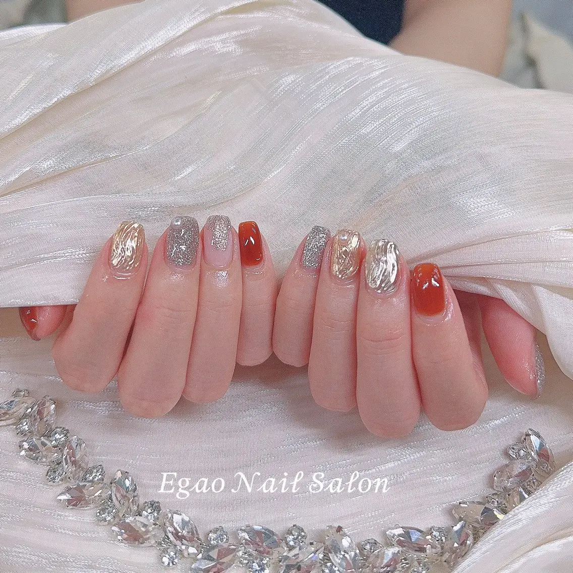 ネイル フットネイル ジェルネイル 韓国ネイル マグネットネイル メンズネイル ハンドネイル EGAO NAIL 錦糸町店のネイルデザイン