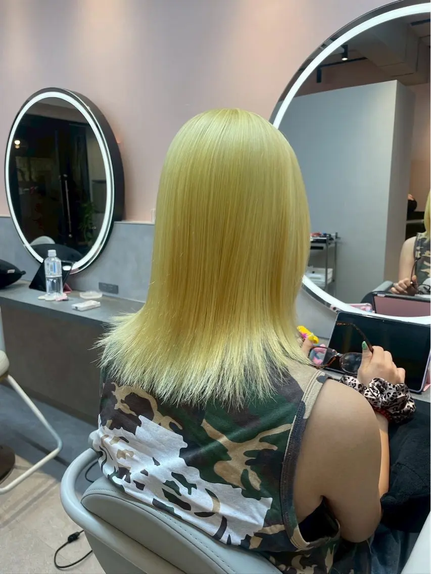 ミディアム カラー ヘアカラー three_ ナオキのヘアスタイル