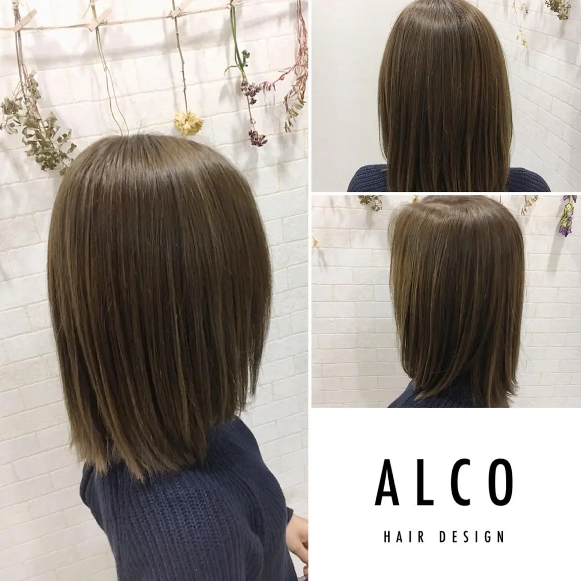 ミディアム カラー ワタイショウタ 髪質改善✨眉毛サロンのヘアスタイル