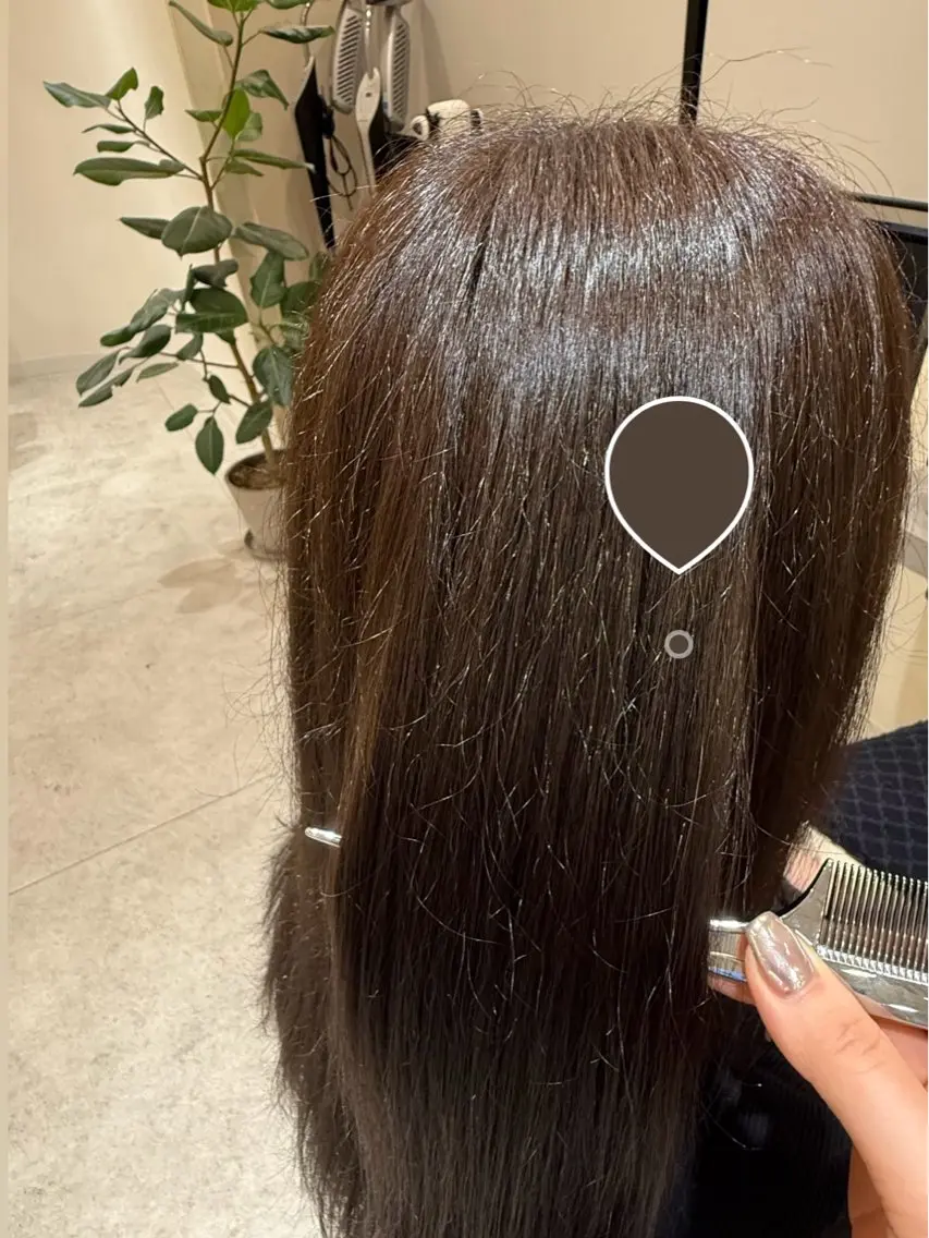 ロング カラー カット ヘアカラー たにわき あんのヘアスタイル