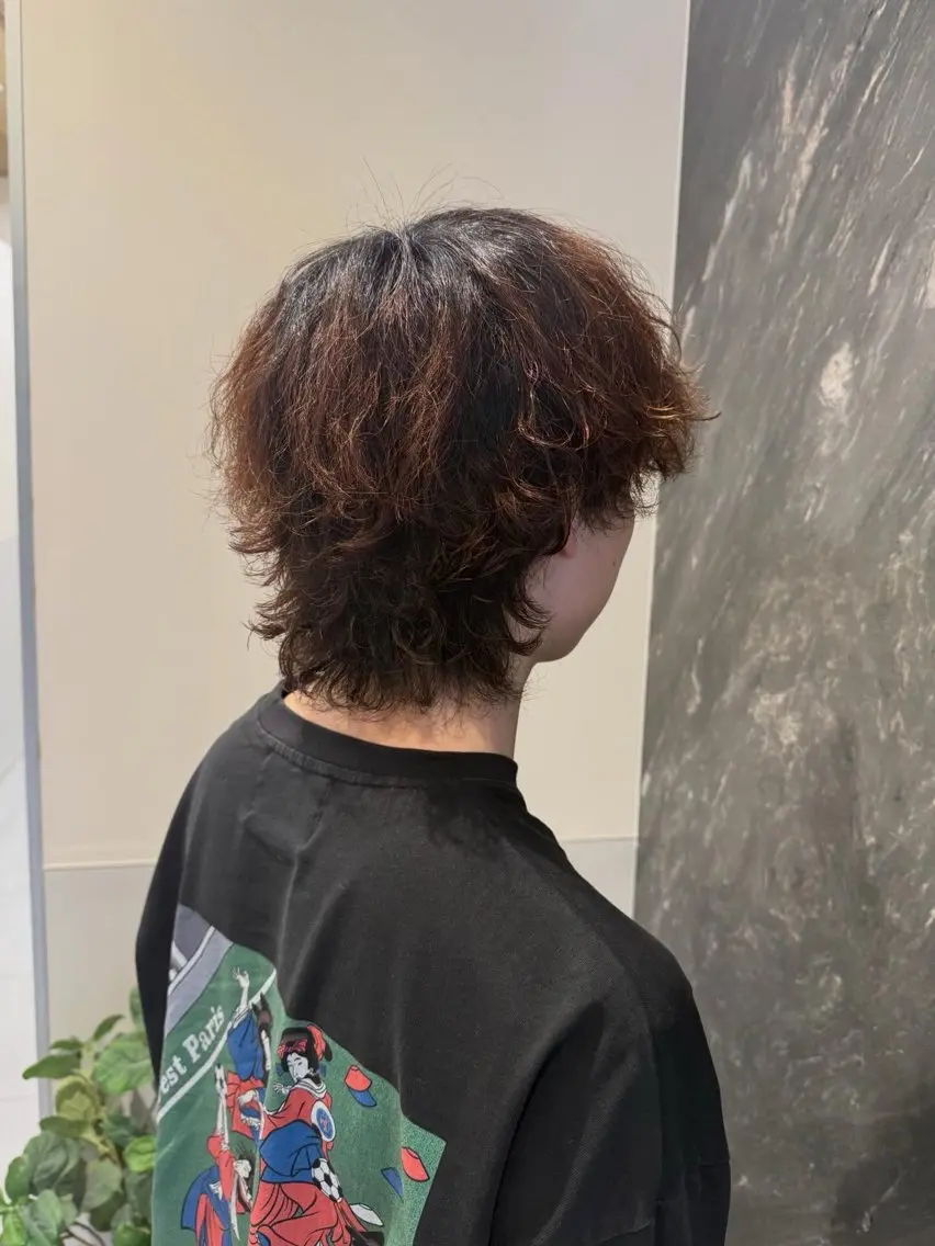 パーマ メンズ 優菜🎀メンズパーマ /ハイトーンカラーのヘアスタイル