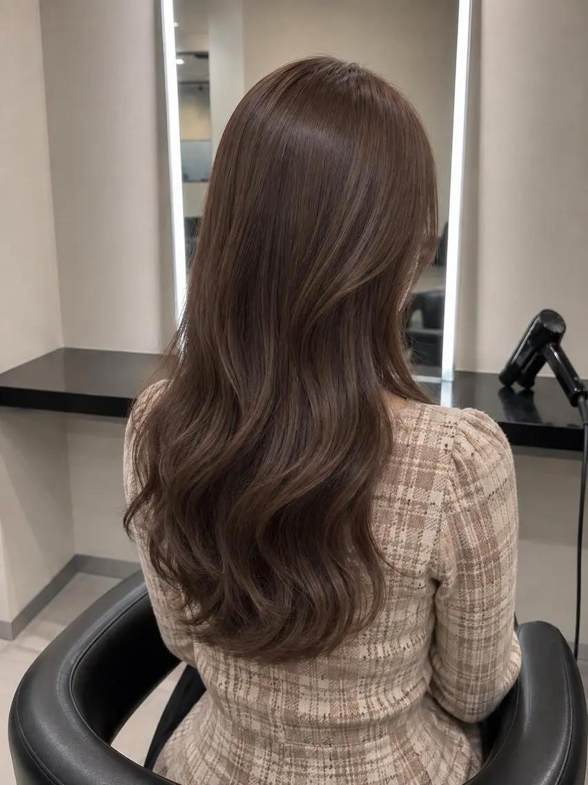 ミディアム カラー ブラウンカラー トリートメント 🌈ウルトワ水素 髪質改善naru🌈のヘアスタイル