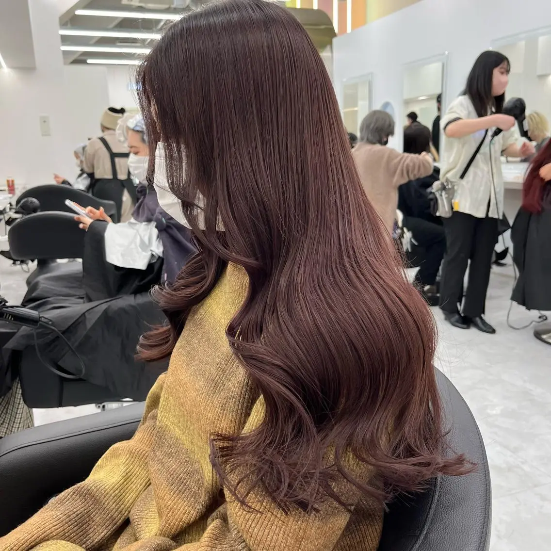 ロング ヘアカラー トリートメント 🍒韓国暖色ヘア NO.1🍒🪽のヘアスタイル