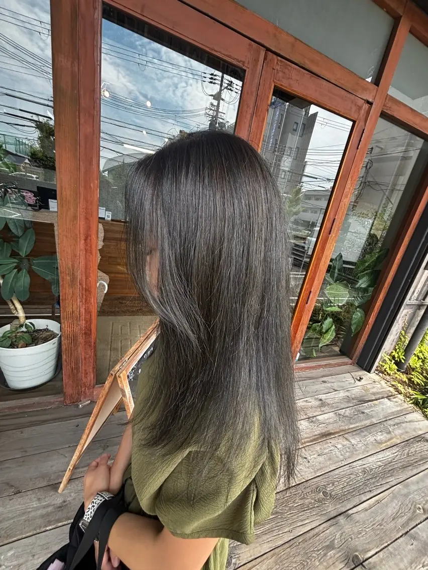 セミロング ヘアカラー 岸和田BRAS /赤み消しカラーのヘアスタイル