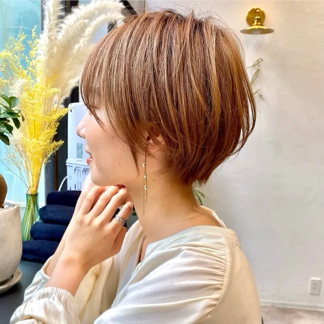 ショート カラー カット ヘアカラー トリートメント ヘアセット ショート上手い人/ 銀座/なかじのヘアスタイル
