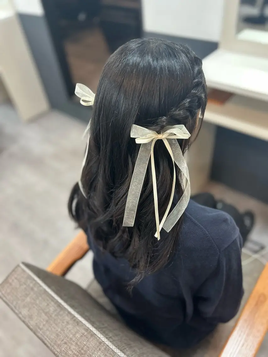 ロング ヘアセット 艶髪カラー┊︎ レイヤーボブ🍀きりのヘアスタイル