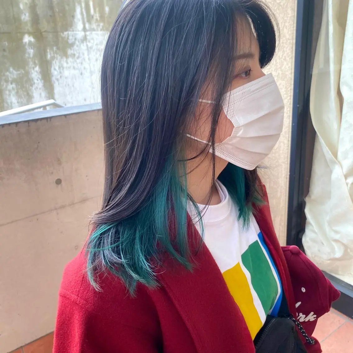 ミディアム カラー ブルーカラー インナーカラー 髪質改善/艶カラー /EisoAkariのヘアスタイル