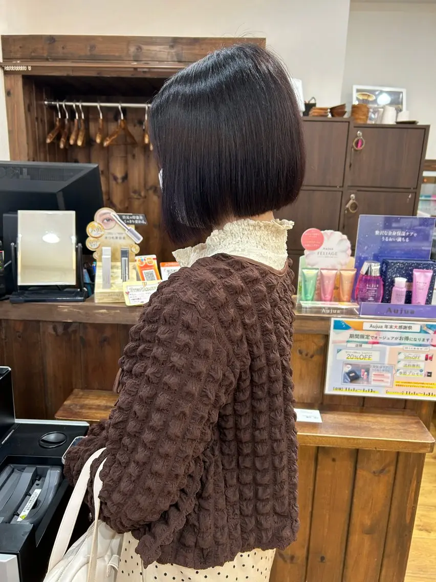 ミディアム ボブ カット 🦋メンズカット/パ ーマモデル紀輔🦋‪のヘアスタイル