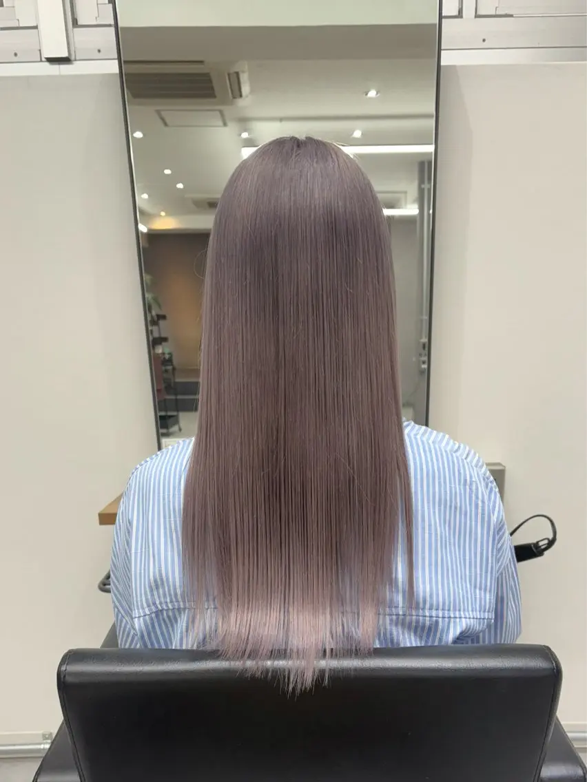 ロング カラー ブリーチ パープルカラー ヘアカラー トリートメント ENA💗NEXT /ハイトーンエクステのヘアスタイル