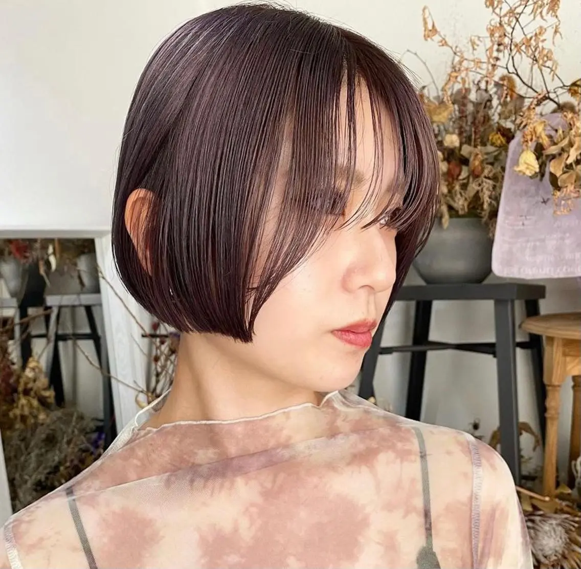 ショート カラー ヘアアレンジ 福岡似合わせレイヤー /ウルフ/ハイトーンのヘアスタイル