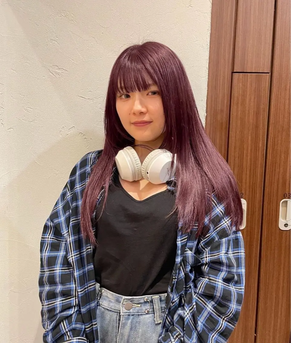 ロング カラー ヘアアレンジ 髪質改善 縮毛矯正 トリートメント 脇野 茉優のヘアスタイル