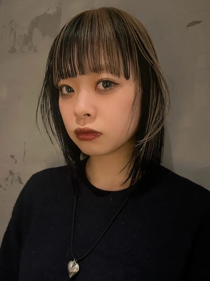ミディアム カラー 田中 里奈のヘアスタイル