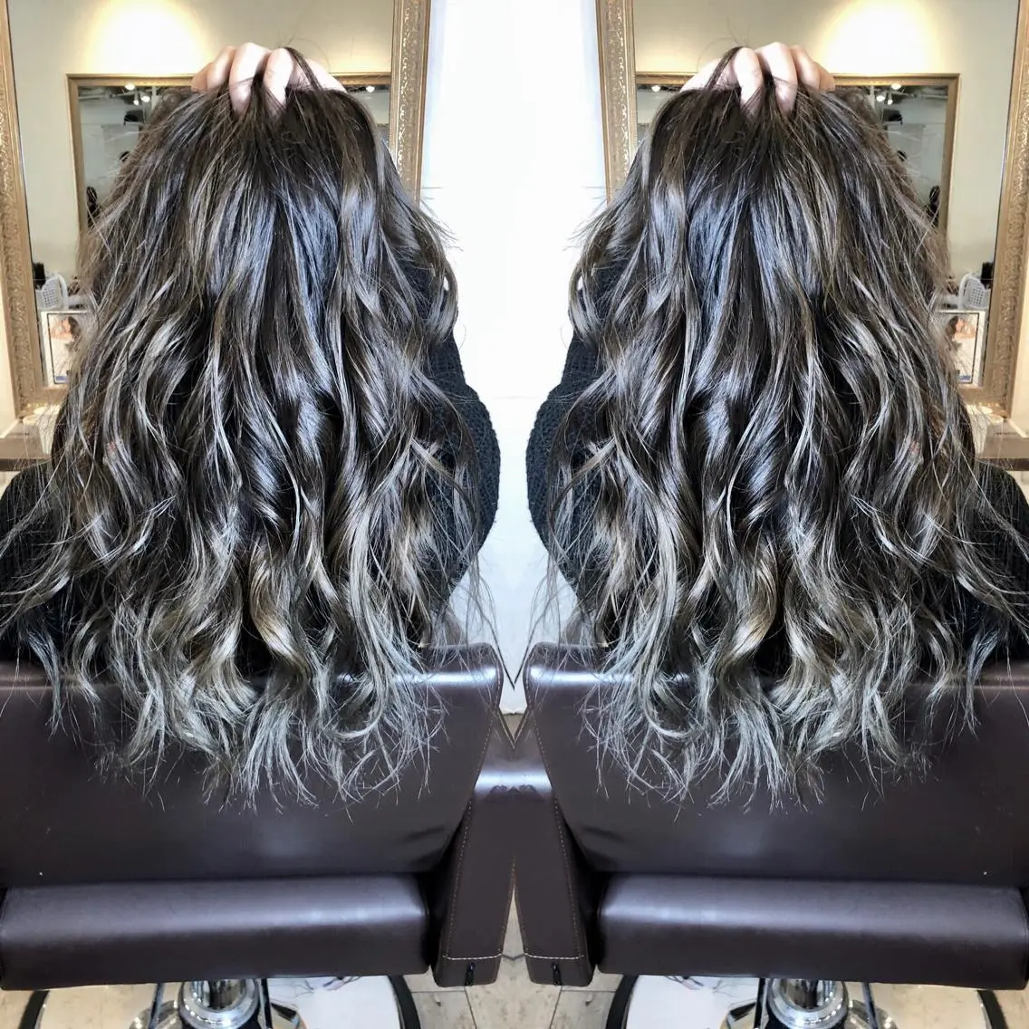 ロング カラー バレイヤージュ 外国人風カラー レイヤーカット 美髪・艶髪特化美容師 RYOJIのヘアスタイル
