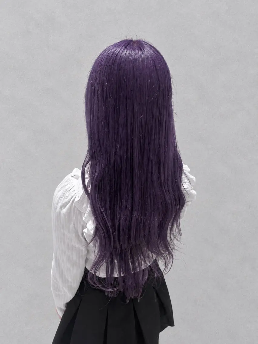 セミロング カラー ブリーチ パープルカラー ヘアカラー ワンカラー/ブリーチ /ネルのヘアスタイル