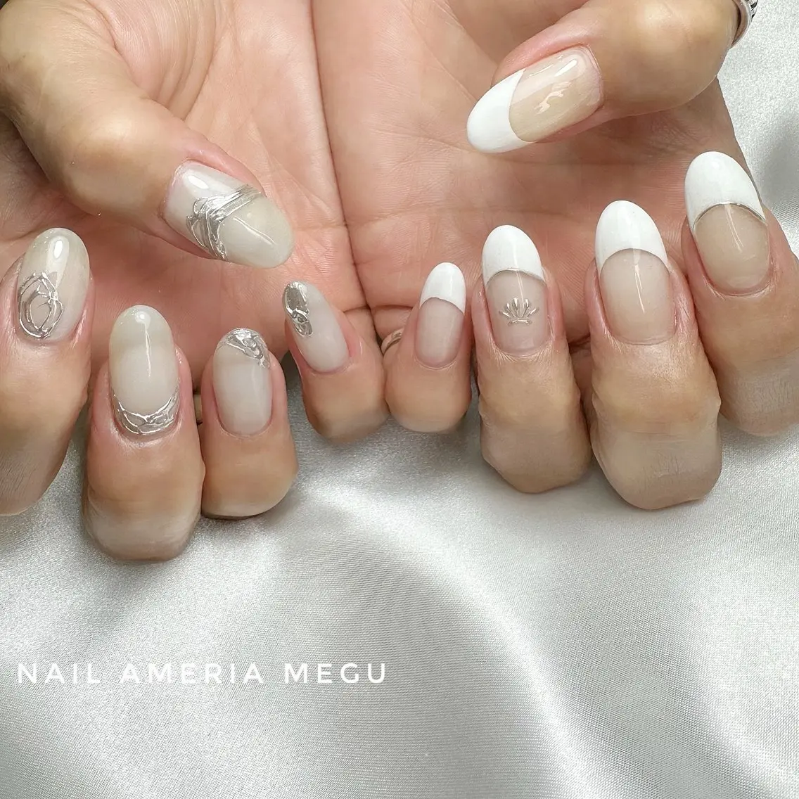 ネイル フレンチネイル ハンドネイル ameria meguのネイルデザイン