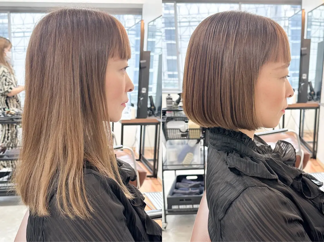 ショート カラー ボブ カット ヘアカラー トリートメント 店長✂️KOTA✂️ oggiottoのヘアスタイル