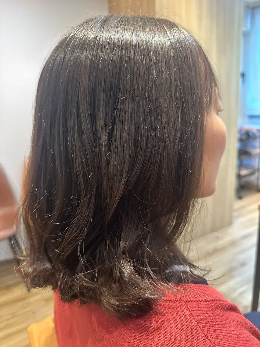 ミディアム カラー パーマ カット ヘアカラー パーマ トリートメント ✨✂️Nori ✂️✨のヘアスタイル