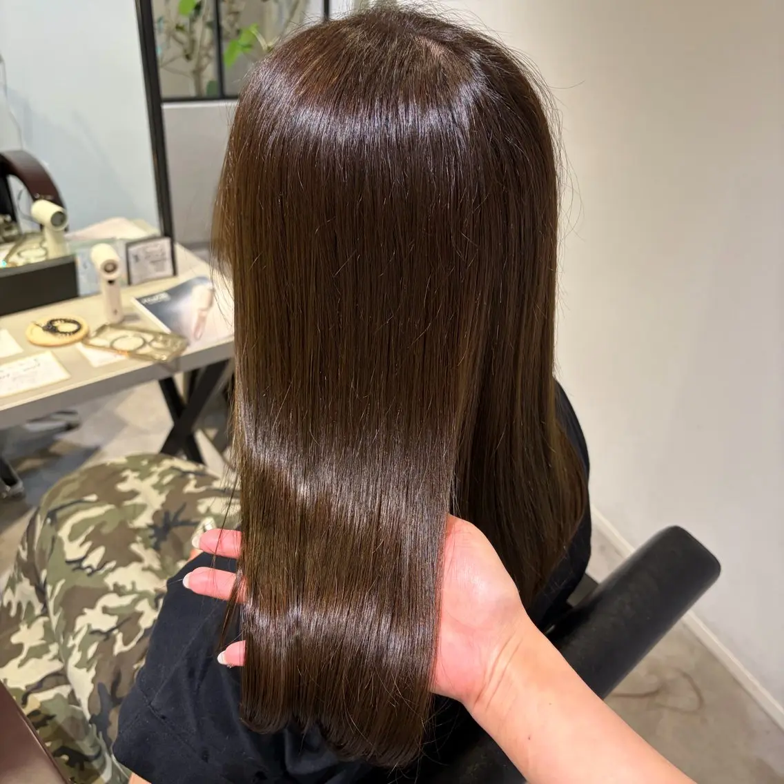 セミロング カット ヘアカラー トリートメント MIRUKA/ 暖色カラー/ベージュのヘアスタイル