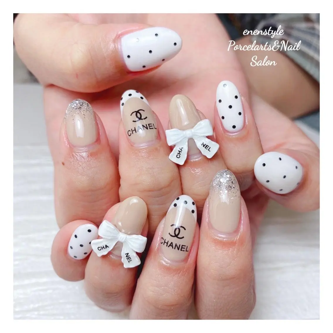 ミディアム ネイル 🐾enen style 🐾のネイルデザイン