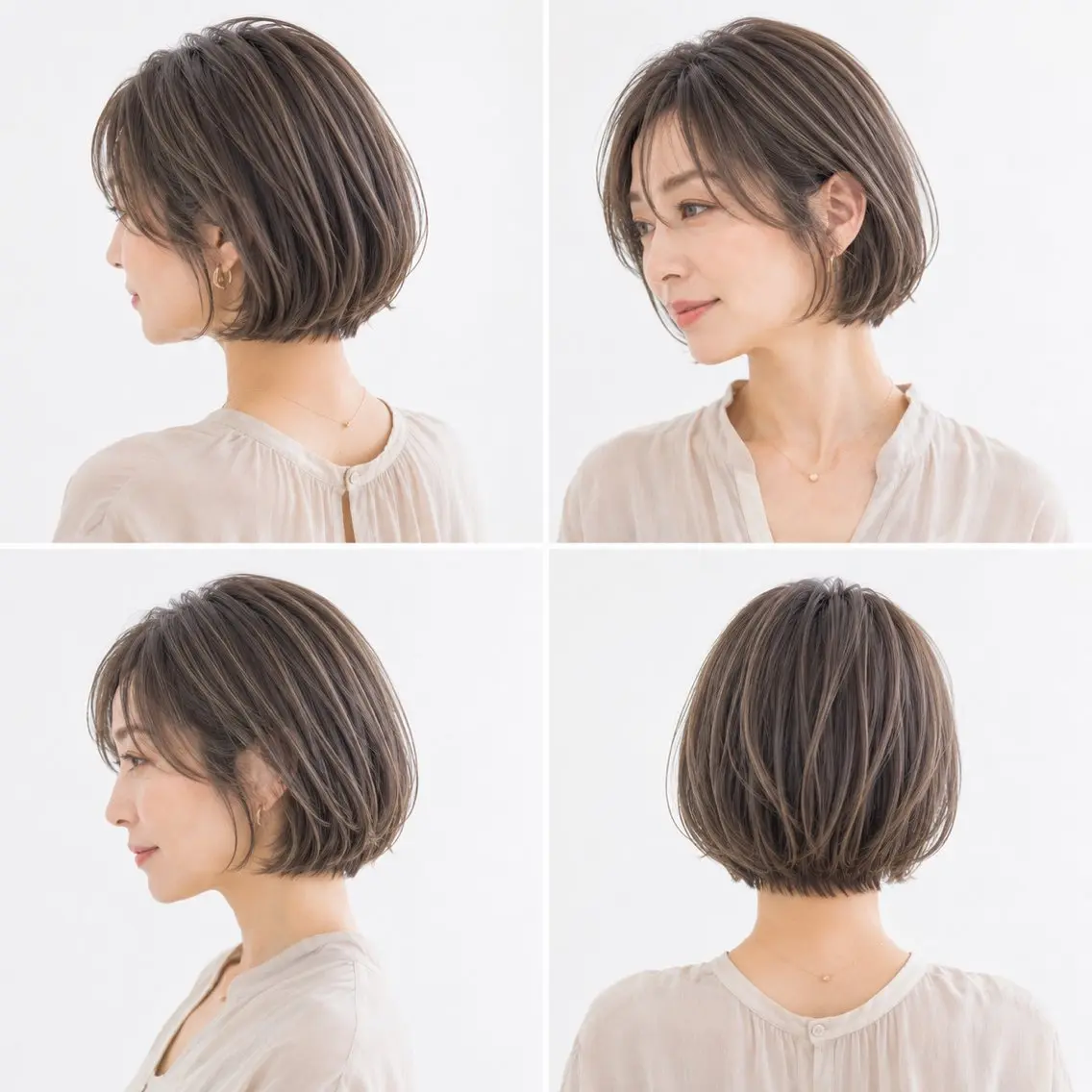 ショート カラー カット ヘアカラー 白髪ぼかし×ショート 天王町×玉山直哉のヘアスタイル