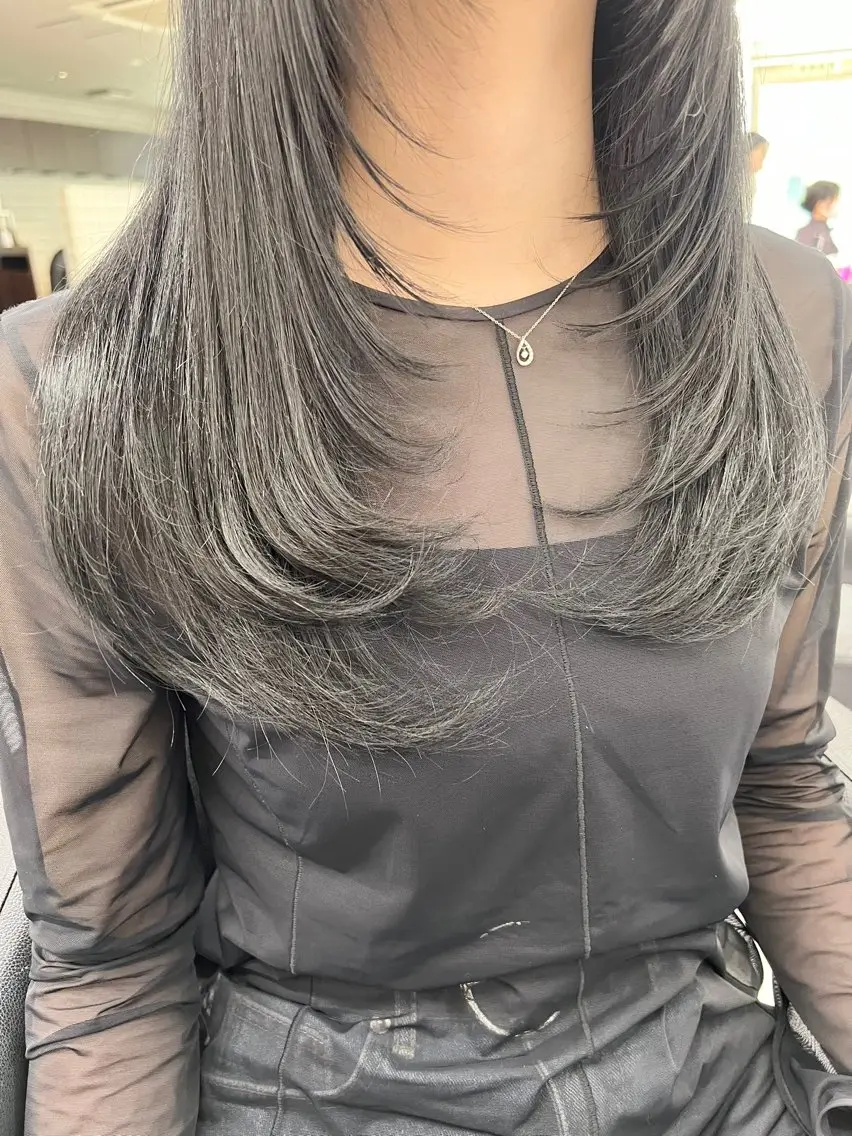 ロング カラー パーマ ヘアアレンジ メンズ 上品＆韓国風 🥀海心🥀のヘアスタイル