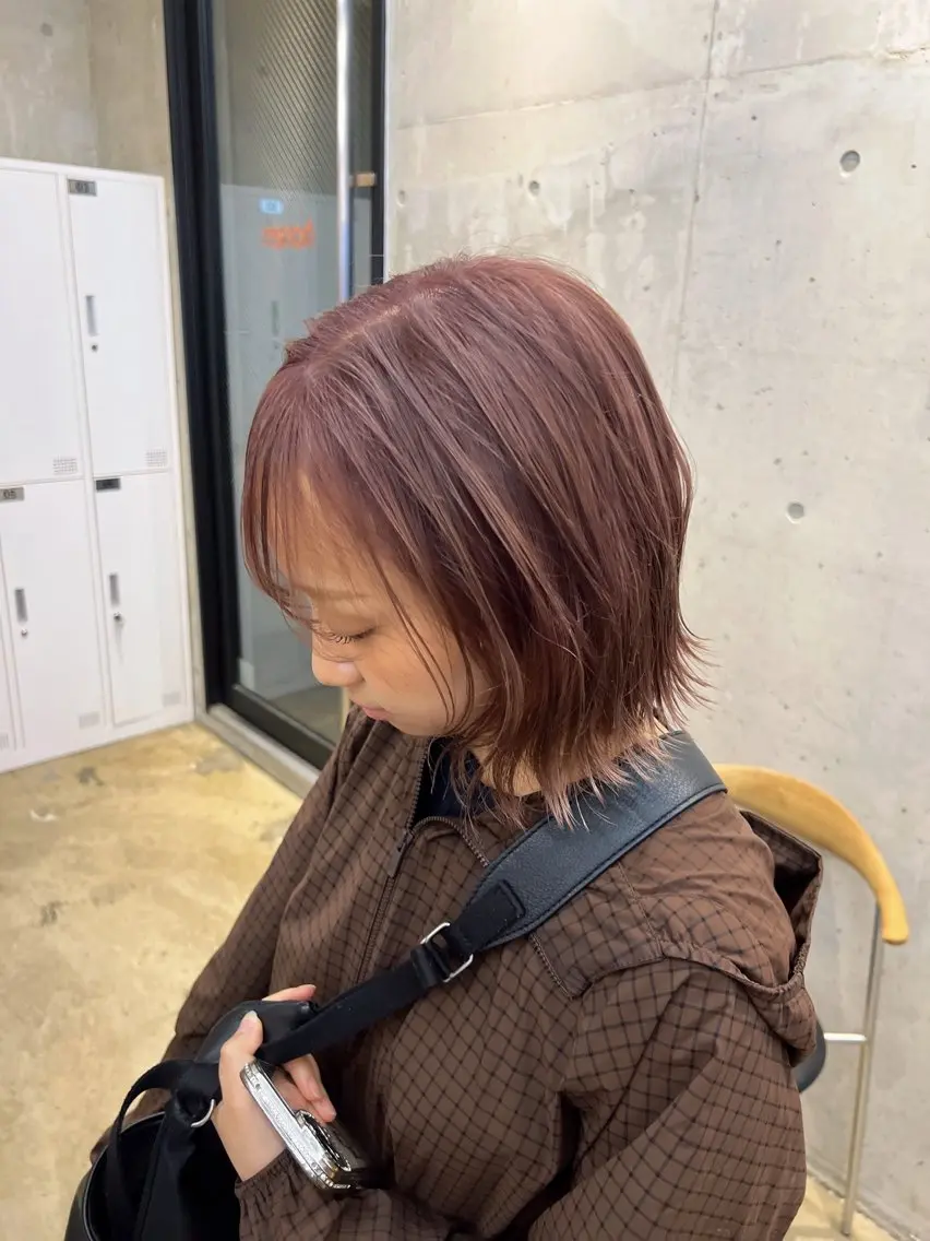 ミディアム カット ヘアカラー honen RUKAのヘアスタイル