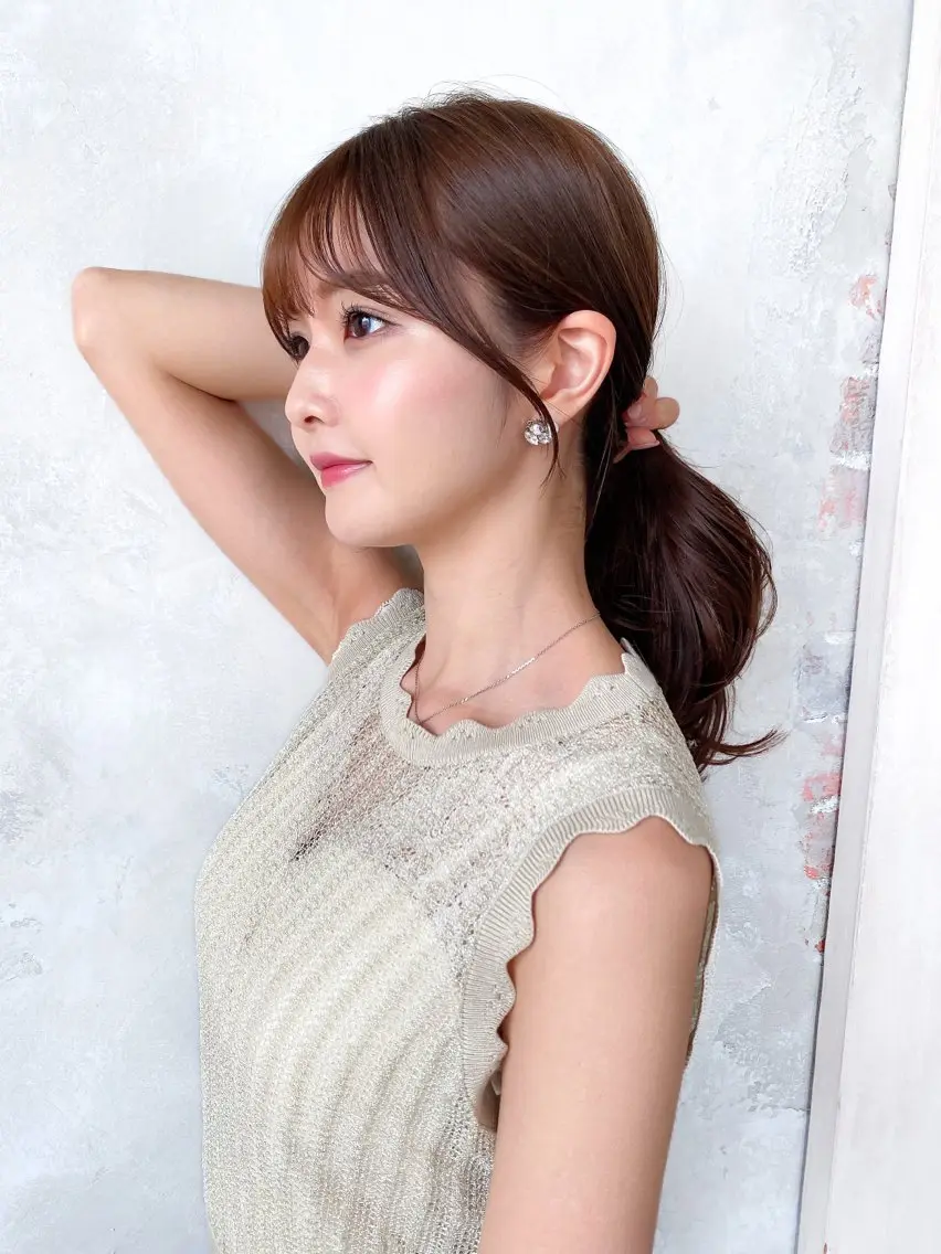 セミロング 顔周りカット カット ヘアカラー トリートメント 顔周り/くびれヘア 韓国ヘア💕風間るなのヘアスタイル