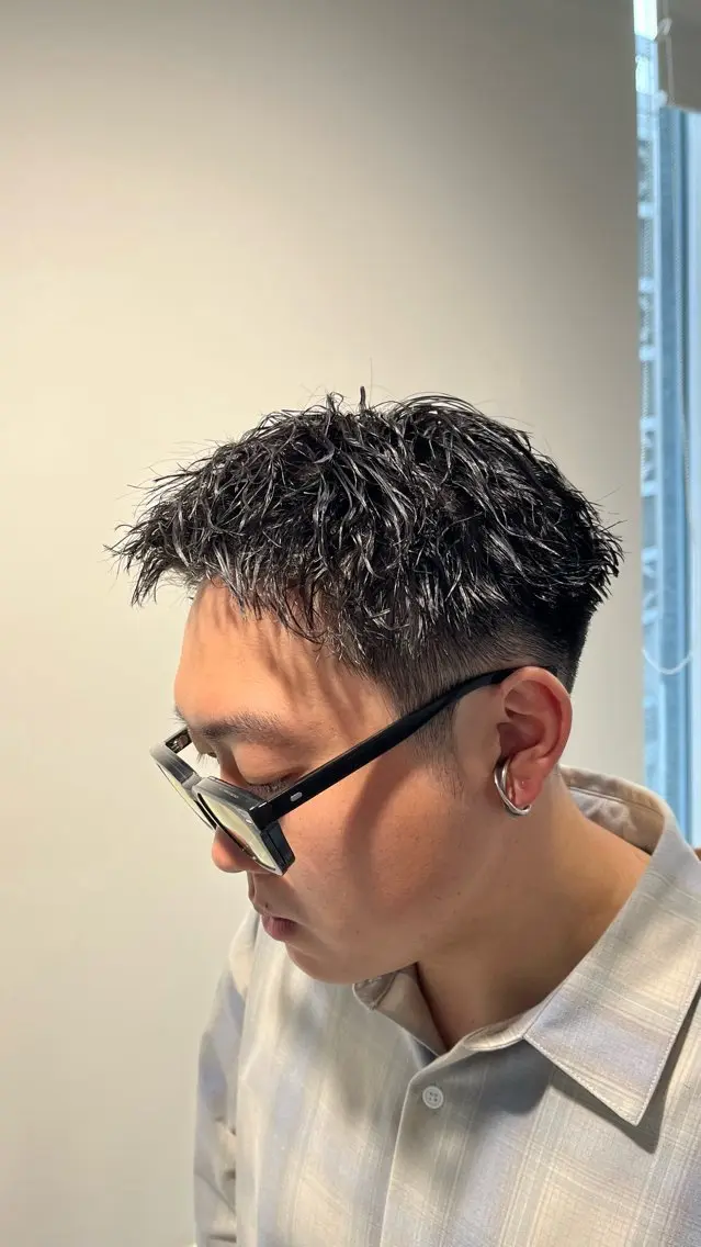 ショート パーマ メンズ 🏆メンズヘア特化 🥇代表りんぺーのヘアスタイル