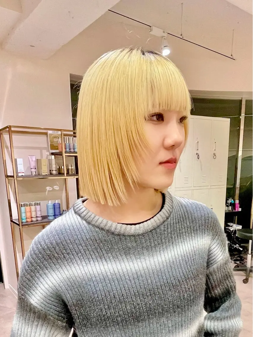 ミディアム カラー カット ヘアカラー トリートメント ショート/ボブ/ 透明感カラー/ほのかのヘアスタイル