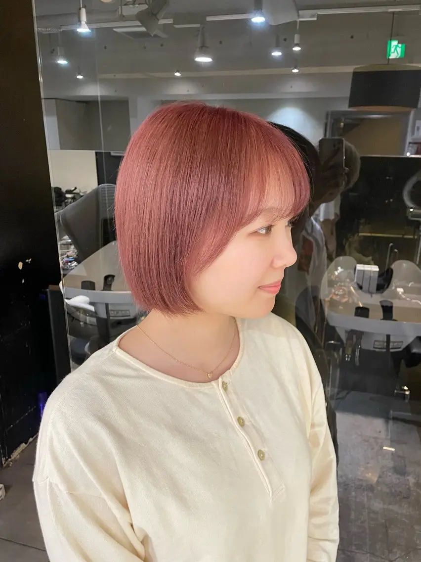 カラー ベージュカラー ピンクカラー ピンクベージュ ヘアカラー 🌈レイヤーカット/ ハイトーン🌈タクマのヘアスタイル