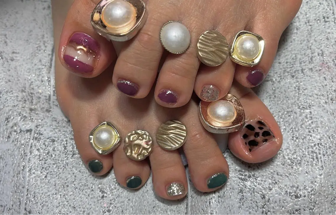 ネイル フットネイル 持ち込み ニュアンスネイル Mimi Nailのネイルデザイン