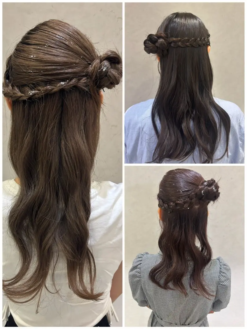 ロング ヘアアレンジ ヘアセット 暖色カラー/アレンジ 🌺URUHA🌺のヘアスタイル