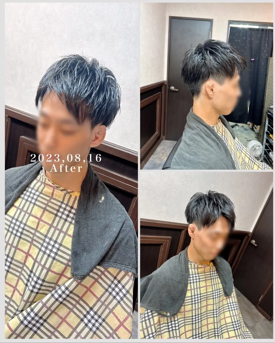 ショート メンズ ツーブロック 深野 茜のヘアスタイル