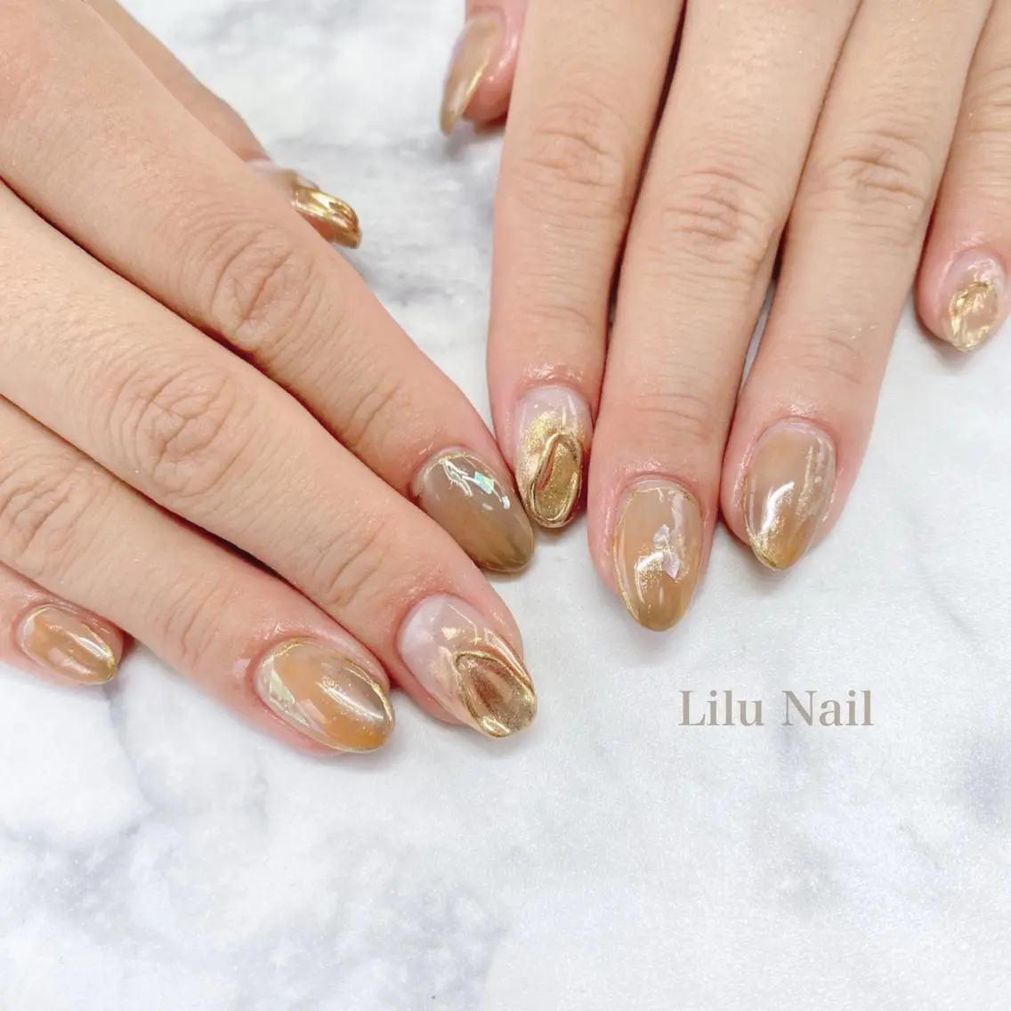 ネイル ニュアンスネイル モチの良さ◉ フィルインネイル♡のネイルデザイン