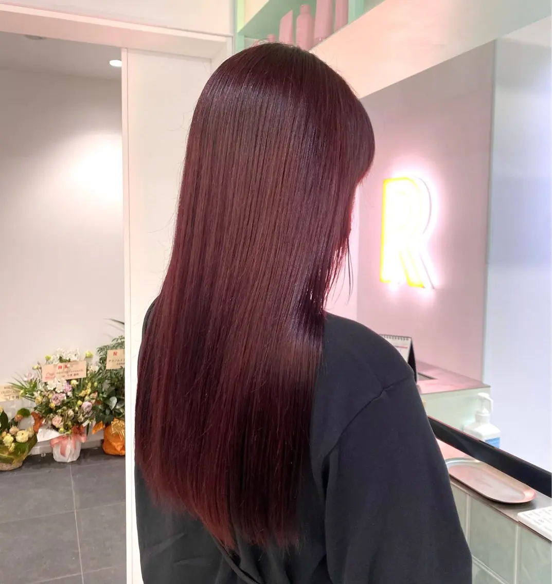 ロング ハイトーン/韓国 ヘア momo˚✧₊のヘアスタイル