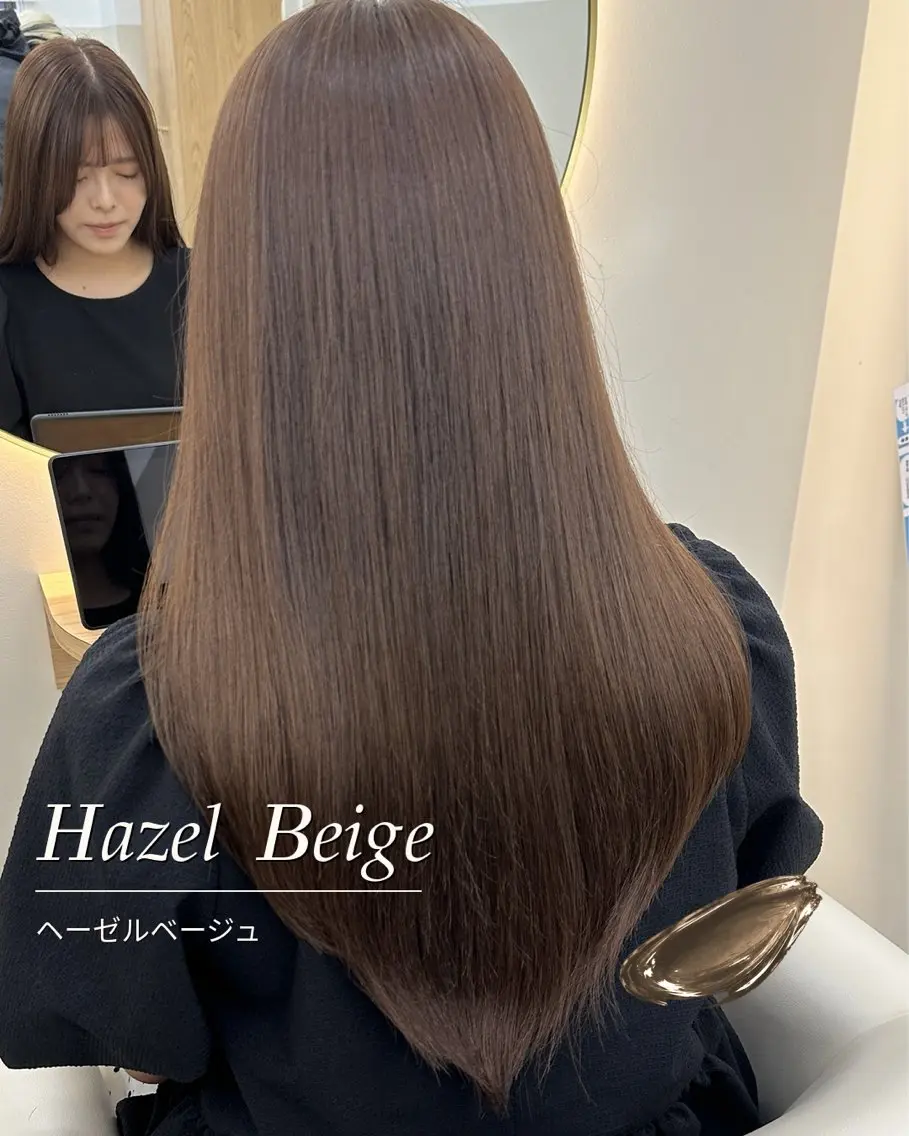 ロング カラー カット ヘアカラー トリートメント ブリーチなし透明感 🤍キム🩵のヘアスタイル