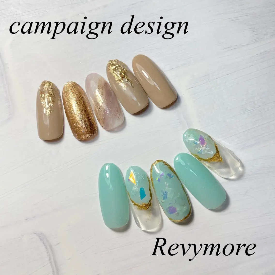 ミディアム ネイル ジェルネイル ニュアンスネイル オフィスネイル シンプルネイル nail salon Revymoreのネイルデザイン