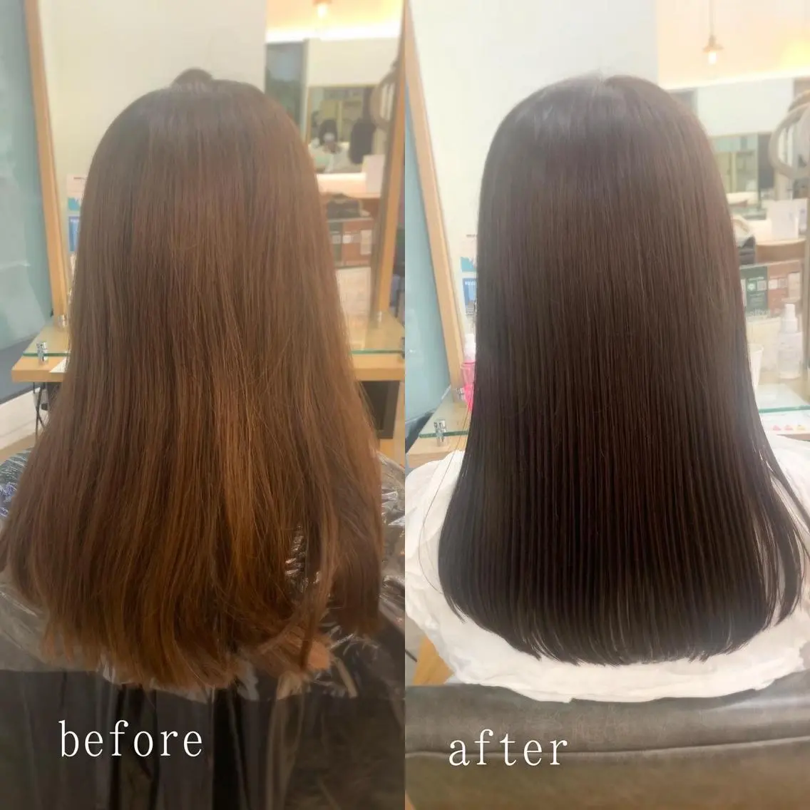 セミロング カラー パーマ ヘアアレンジ メンズ キッズ ネイル マツエク・マツパ アイブロウ レイヤーカット/ 巻ける縮毛矯正のヘアスタイル