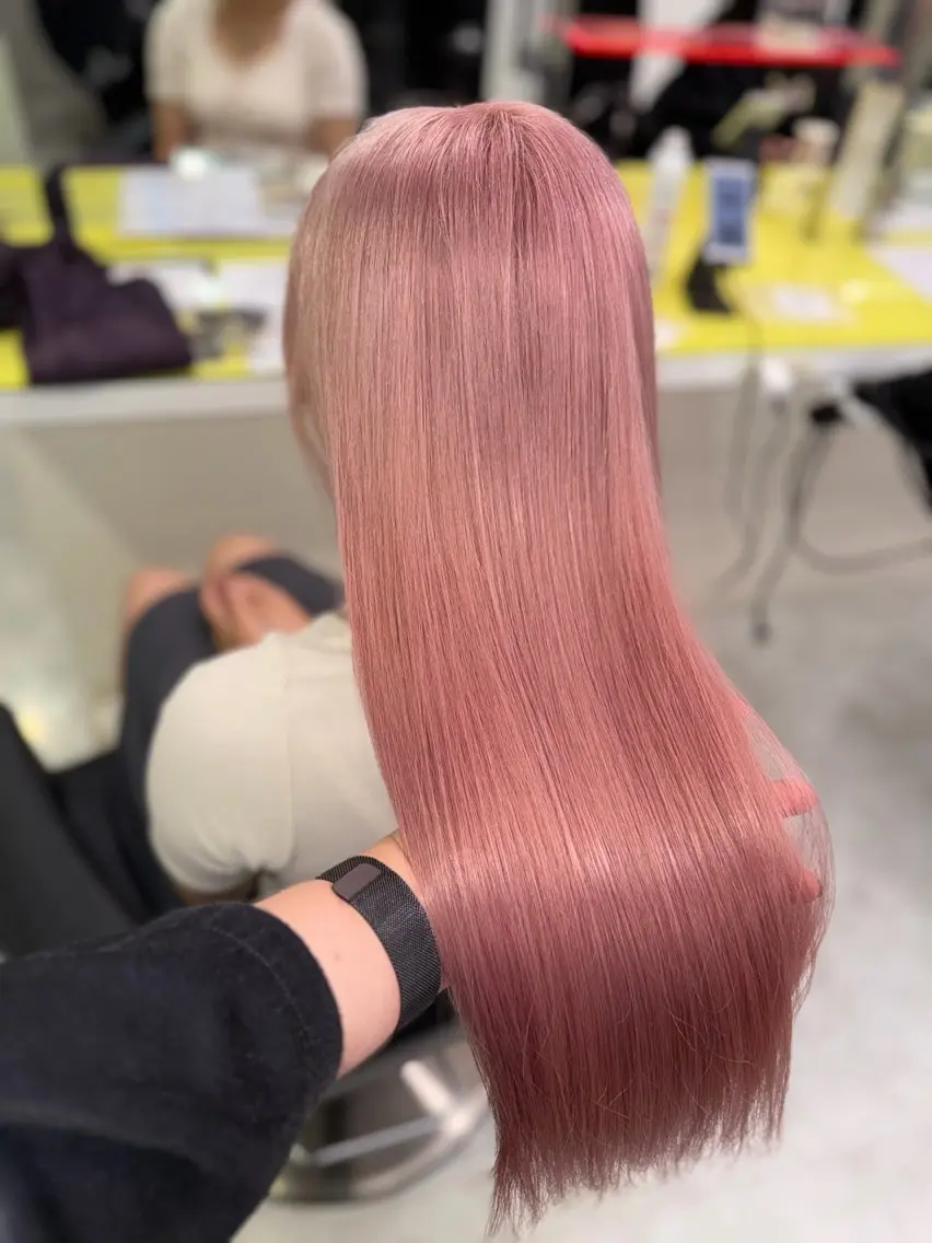 セミロング カラー ヘアカラー トリートメント ヘアセット 🫧モテる💗ダメー ジレスハイトーン🫧のヘアスタイル