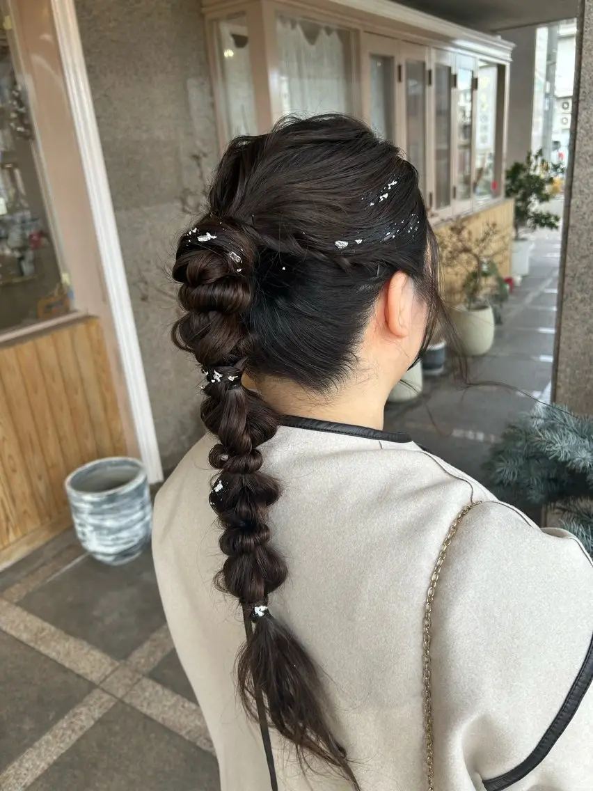 ロング カラー ヘアアレンジ トリートメント 縮毛矯正 トリートメント amiu 森本千晴のヘアスタイル