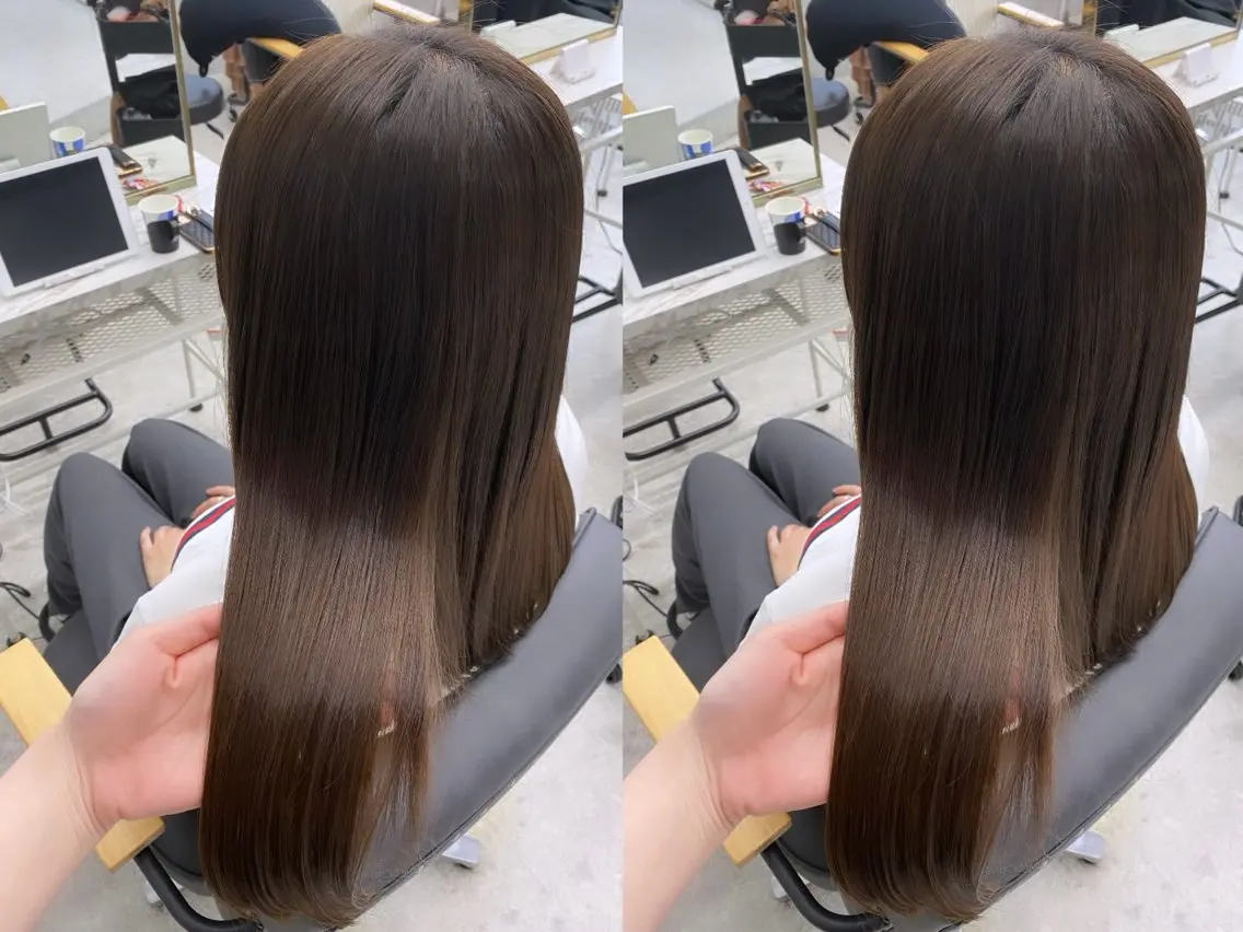 セミロング カット 縮毛矯正 トリートメント AKANE 【zina新宿】のヘアスタイル