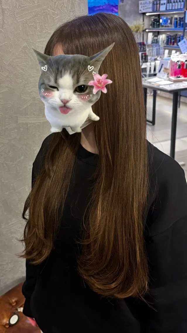 ロング レイヤーカット ロング カット ヘアカラー 佐藤 りんのヘアスタイル