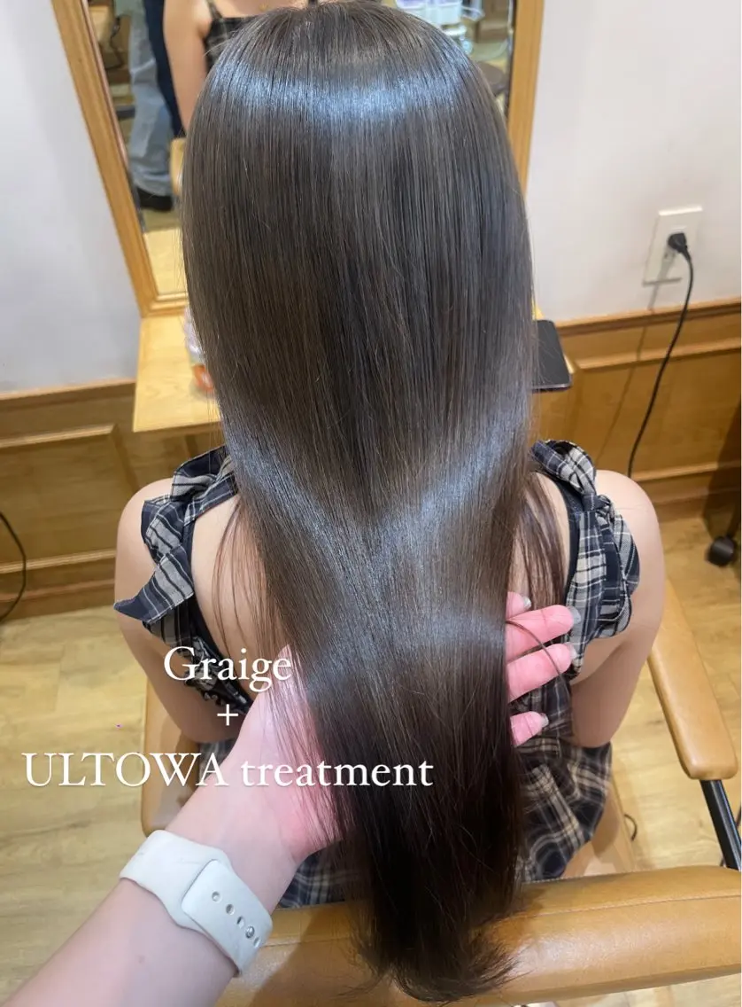 【 髪質改善フルカラー 】 ULTOWA水素🫧髪質改善カラー＋髪質改善treatment🍒の写真