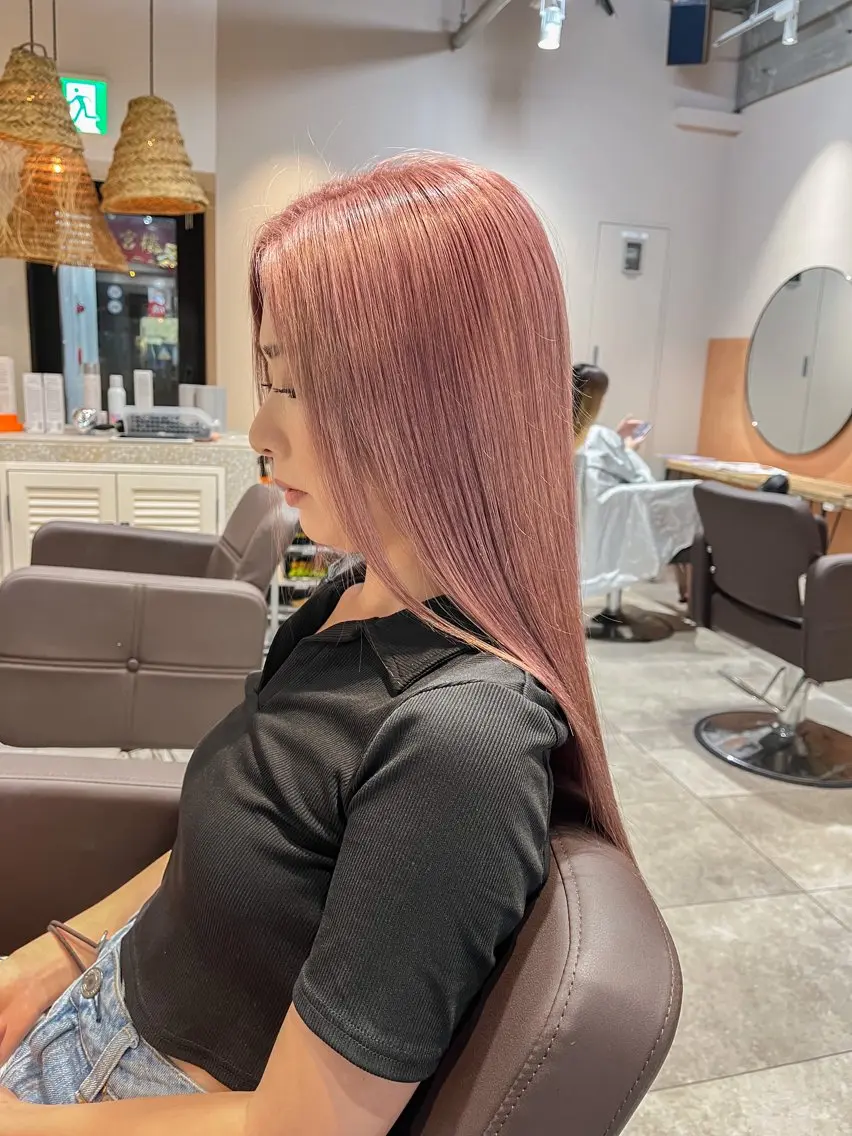 ロング ヘアカラー トリートメント 🌈モテ色 村上のぶきのヘアスタイル