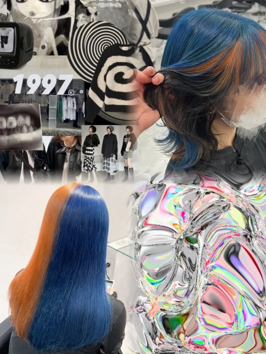 ロング カラー ヘアアレンジ ヘアカラー トリートメント 🌈くれは🎨デザイ ン🌟ダメージレスのヘアスタイル