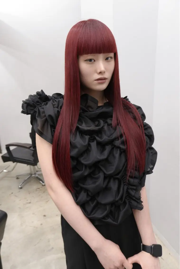ロング カラー ブリーチ ダブルカラー ハイトーンカラー イルミナカラー ブリーチなしカラー カット ヘアカラー トリートメント 表参道/透明感カラー 韓国ヘア長田雄希のヘアスタイル