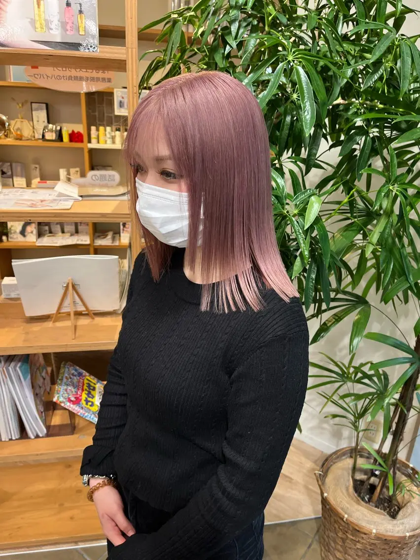 ミディアム カラー ブリーチ ケアブリーチ ケアカラー 濱川 良栄のヘアスタイル