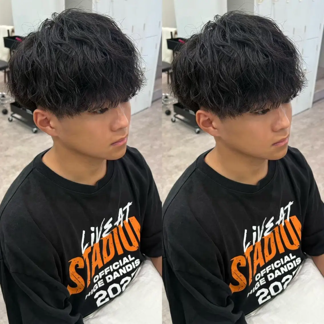 【メンズカット＋シャドウパーマ‎🫧】自然な動きと立体感あるメンズヘア✧の写真