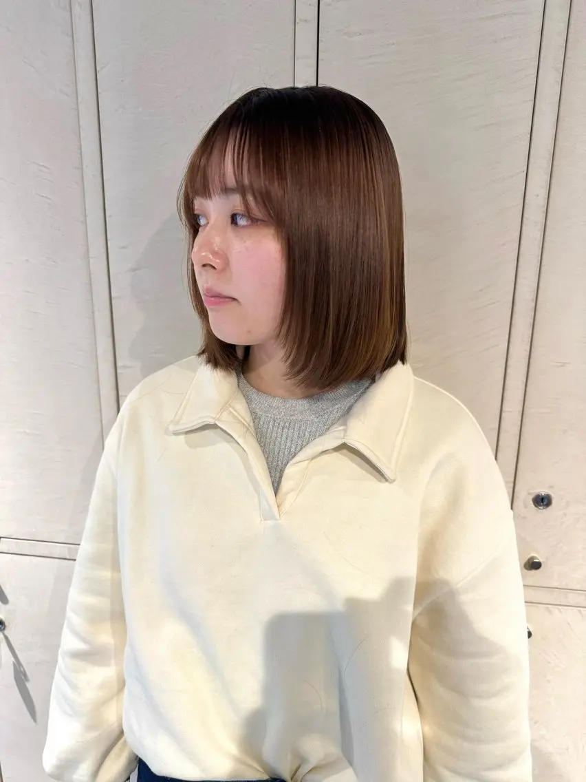 ショート パーマ ボブレイヤー アッシュ ボブ 髪質改善 レイヤーカット 髪質改善マスター 長尾勇弥/梅田中津のヘアスタイル