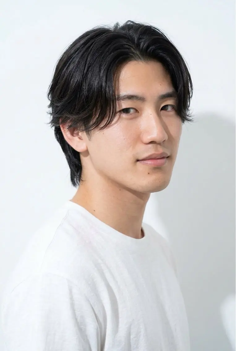 パーマ メンズ センターパート フェザーパーマ メンズパーマ 心斎橋メンズサロン リベルテグリットのヘアスタイル